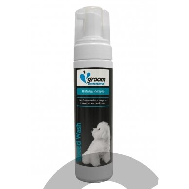 Groom Professional Speed Wash Waterless Foam 200ml - sausas putų šampūnas. Talpa: 200ml Groom Professional Speed Wash Waterless Foam 200ml - sausas putų šampūnas. Talpa: 200ml