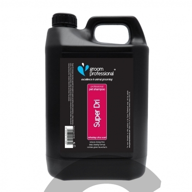Groom Professional Super Dri Shampoo 4l - valantis ir džiovinimo laiką trumpinantis šampūnas Groom Professional Super Dri Shampoo 4l - valantis ir džiovinimo laiką trumpinantis šampūnas