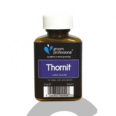 Groom Professional Thornit Ear Powder - gydomieji milteliai, apsaugantys nuo ausų, odos ir išangės infekcijos Groom Professional Thornit Ear Powder - gydomieji milteliai, apsaugantys nuo ausų, odos ir išangės infekcijos