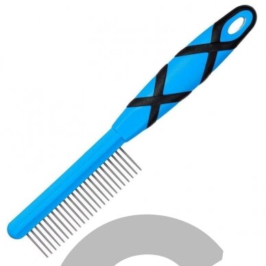 "Groom Professional" šukos - šukos su vidutiniais dantukais, plastikinė rankena, 22 cm ilgio