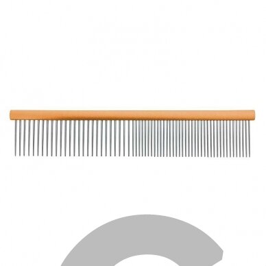 "Groom Professional" metalinės 19 cm ilgio šukos - mišrus 50/50 dantų išdėstymas, oranžinės spalvos