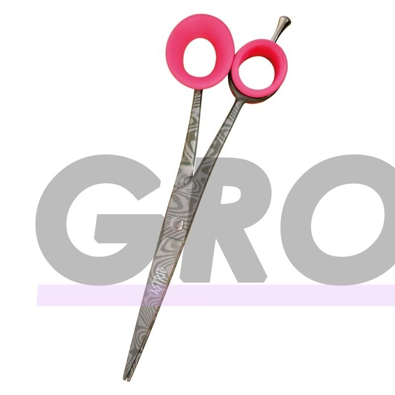 Groom Professional Astrid Left Straight Scissor 7 "- žirklės kairiarankiams, tiesios, mikro pjūvio 17,5 cm.