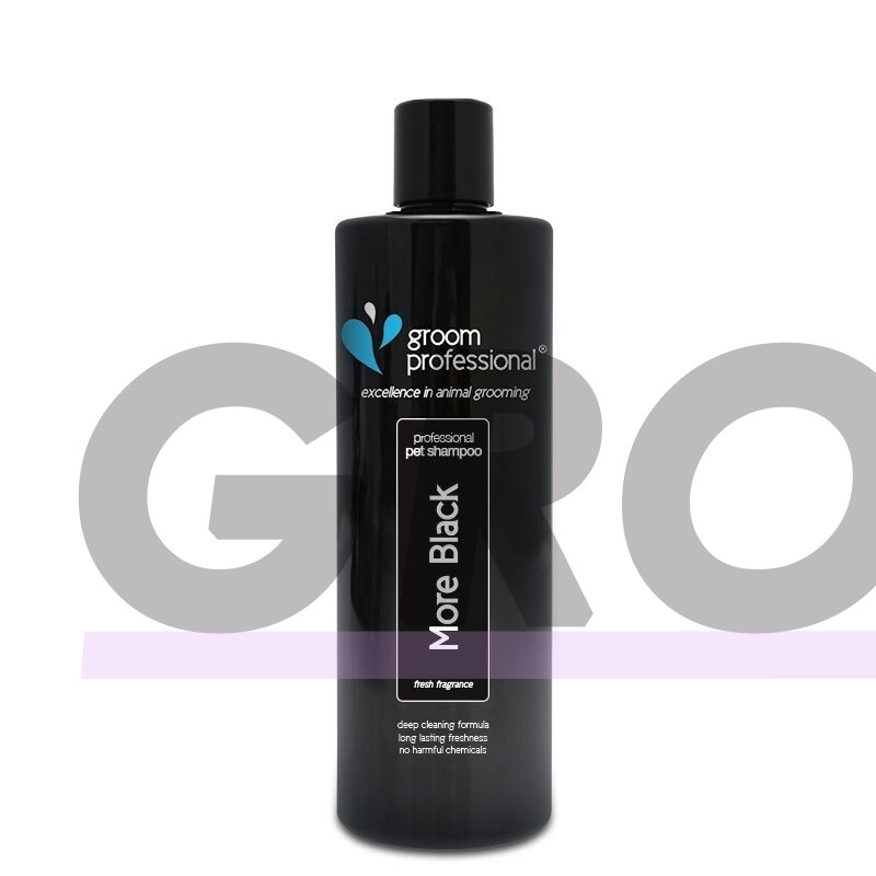 Groom Professional More Black Shampoo - šampūnas juodiems ir tamsiems plaukams. Talpa: 450ML Groom Professional More Black Shampoo - šampūnas juodiems ir tamsiems plaukams. Talpa: 450ML