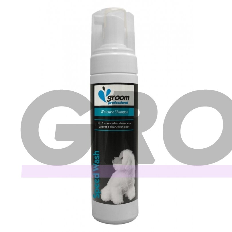 Groom Professional Speed Wash Waterless Foam 200ml - sausas putų šampūnas. Talpa: 200ml Groom Professional Speed Wash Waterless Foam 200ml - sausas putų šampūnas. Talpa: 200ml