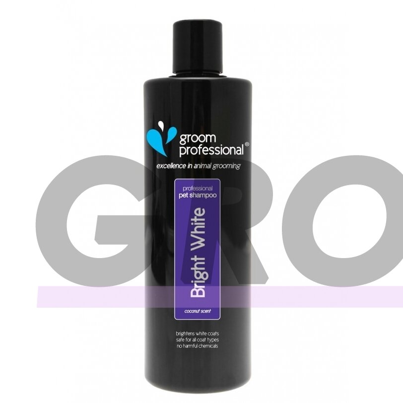 Groom Professional Bright White Shampoo - šampūnas baltam ir šviesiam kailiui 450ml.