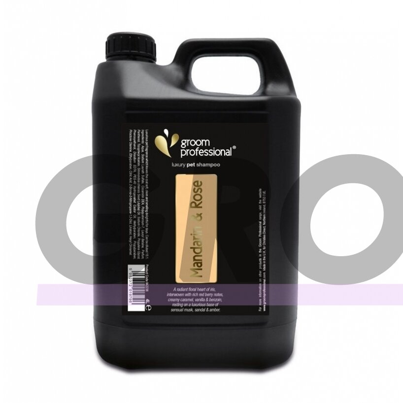 Groom Professional Mandarin & Rose Luxury Shampoo - prabangus šampūnas su mandarino ir rožių kvapų atspalviu. Talpa: 4l