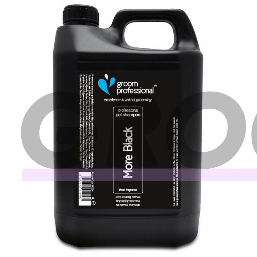 Groom Professional More Black Shampoo - šampūnas juodiems ir tamsiems plaukams. Talpa: 4L