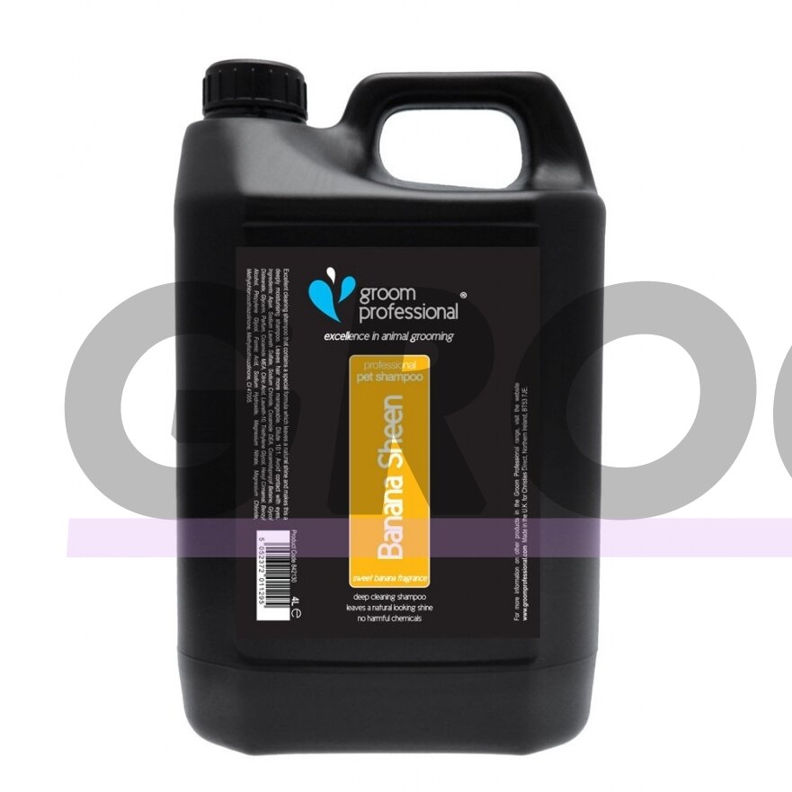 Groom Professional Banana Sheen Shampoo - drėkinamasis šampūnas visų tipų plaukams Groom Professional Banana Sheen Shampoo - drėkinamasis šampūnas visų tipų plaukams