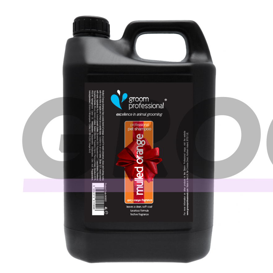 Groom Professional Mulled Orange Shampoo 4l - giliai valantis šampūnas, koncentratas. Koncentratas 1:12. Talpa: 4L Groom Professional Mulled Orange Shampoo 4l - giliai valantis šampūnas, koncentratas. Koncentratas 1:12. Talpa: 4L