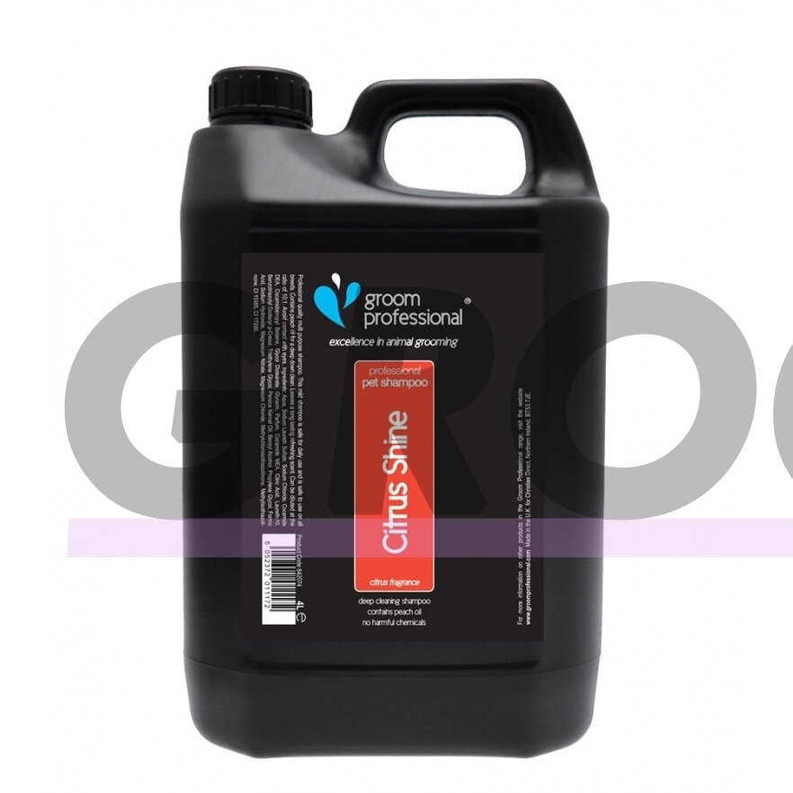 Groom Professional Citrus Shine Shampoo 4l - dezodoruojantis šampūnas riebiai odai. Talpa: 4L