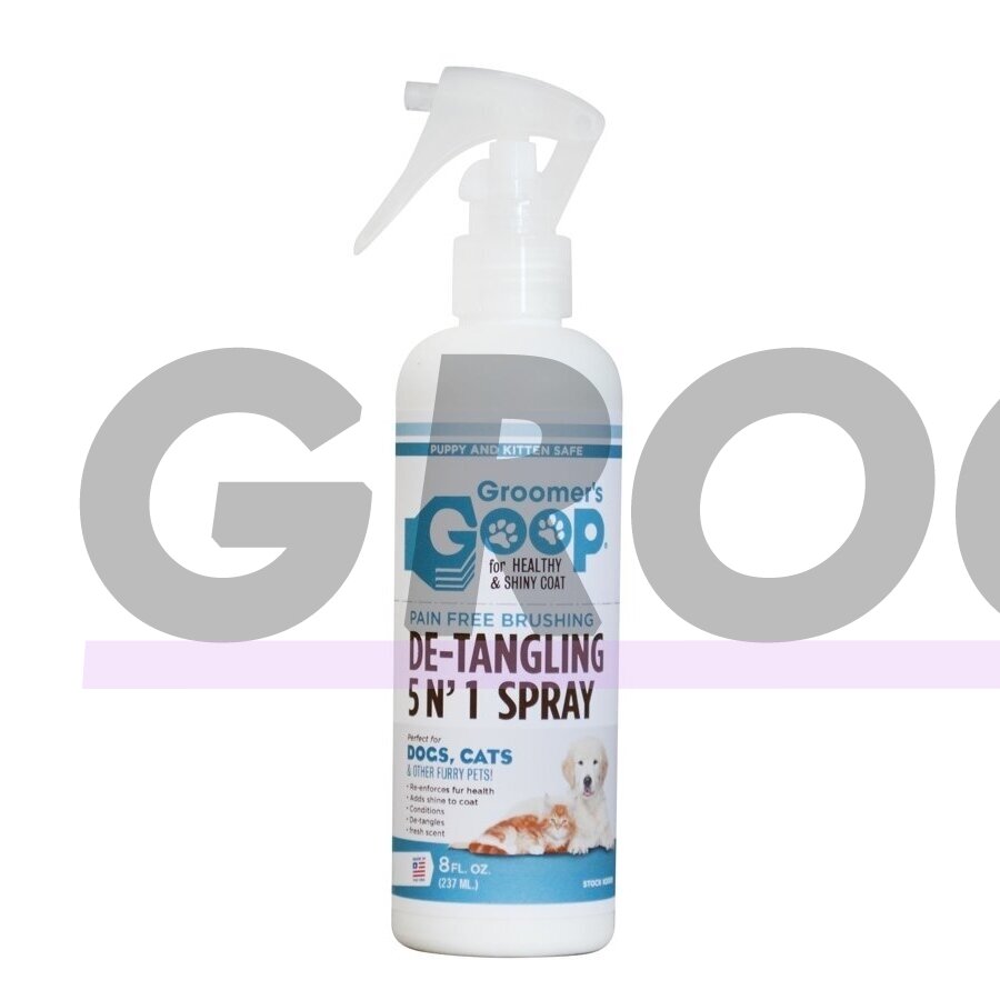 Groomer`s Goop De-Tangling 5in1 Spray, 237 ml - purškalas, kuris palengvina šukavimą, drėkina