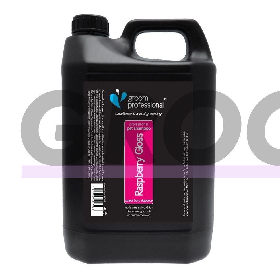 Groom Professional Raspberry Gloss Shampoo 4l - valantis šampūnas visų tipų kailiui