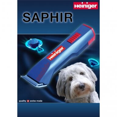 Heiniger Saphir Style profesionali kirpimo mašinėlė - 2 baterijos - galvutė 1,5mm Heiniger Saphir Style profesionali kirpimo mašinėlė - 2 baterijos - galvutė 1,5mm