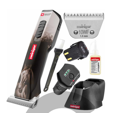 Heiniger Opal Horse Cordless Clipper – belaidė žirgų kirpimo mašinėlė, skirta preciziškiems darbams, su 10WF galvute. 1