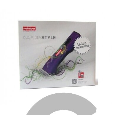 Heiniger Saphir Style kirpimo mašinėlė su dviem baterijomis + kirpimo galvutė Nr. 10 (1,5 mm) 3