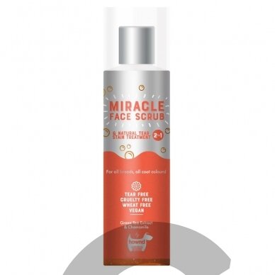 "Hownd Miracle Face Scrub & Natural Tear Stain Treatment" - šveitiklis snukio dėmėms šalinti, naikinti - talpa: 250 ml