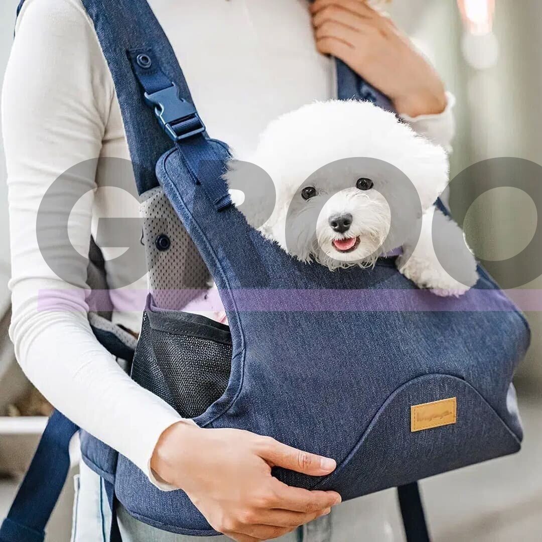 Hug Pack Dog Sling Carrier - переноска на груди для маленьких собак 1 Hug Pack Dog Sling Carrier - переноска на груди для маленьких собак 1