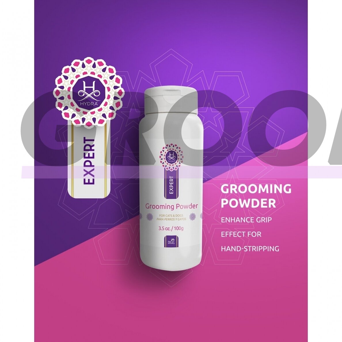 "Hydra Expert Grooming Powder", 100 g - pudra kirpėjamų rankoms ir kailio modeliavimui 1