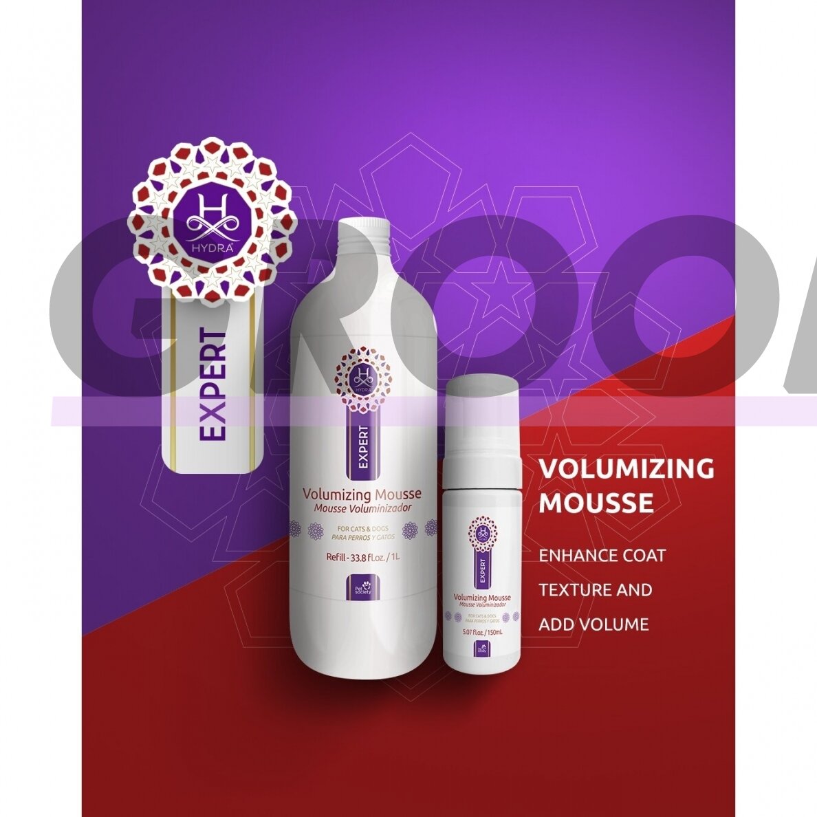 Hydra Expert Volumizing Mousse Refill - apimties bei tekstūros suteikiančios putos šunims ir katėms 1