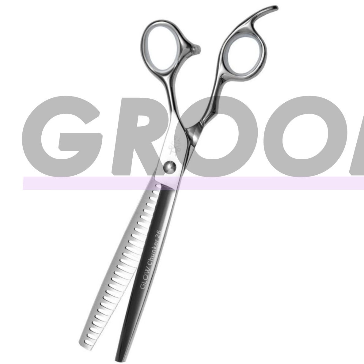 „Hydra GLOW“ chunker tipo filiravimo žirklės – 7,5 colio, 26 dantų (26T) 3 „Hydra GLOW“ chunker tipo filiravimo žirklės – 7,5 colio, 26 dantų (26T) 3