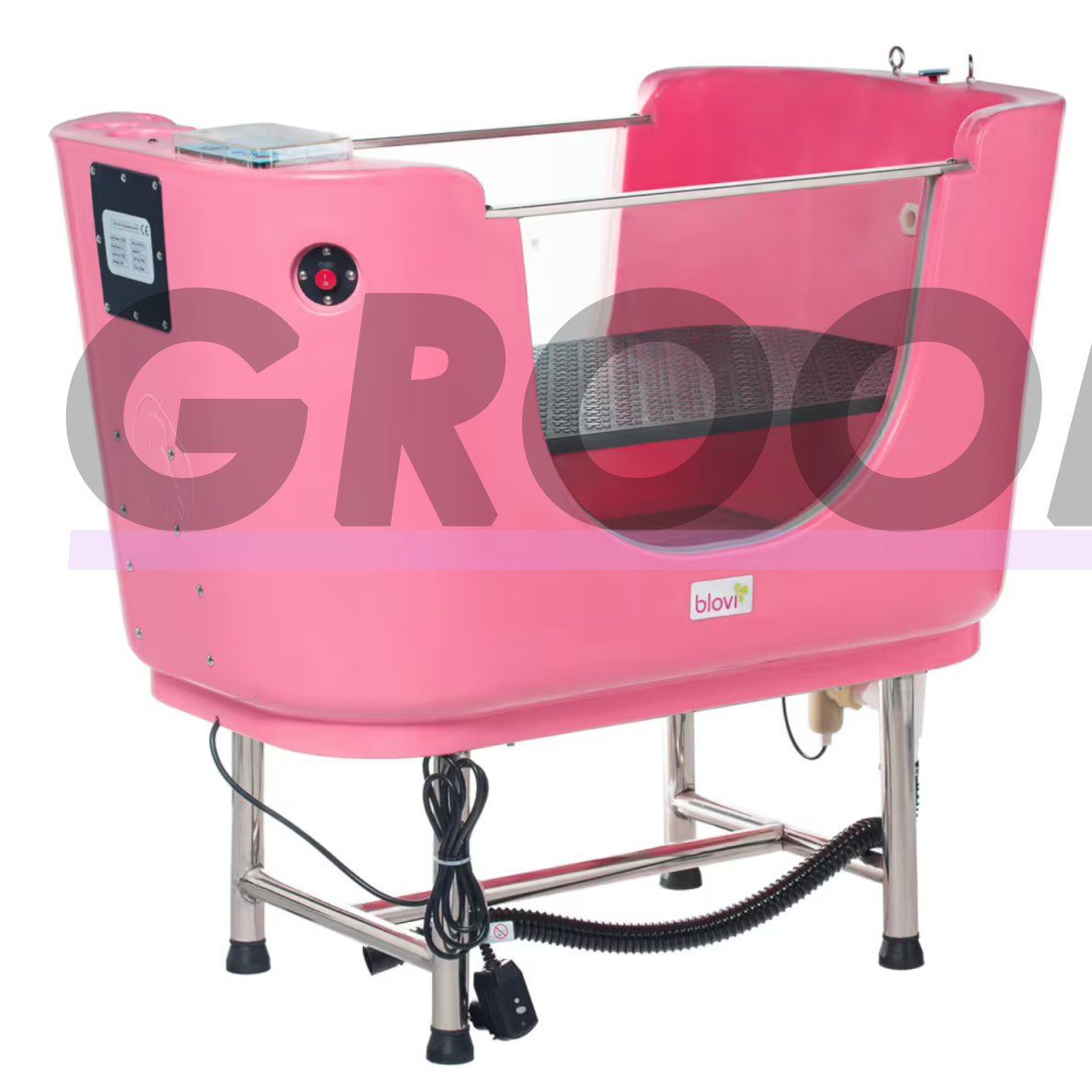 Hydro Therapy Dog Spa Pink Tub - profesionali vonia su SPA sistema ir ozono funkcija, rožinė-balta Hydro Therapy Dog Spa Pink Tub - profesionali vonia su SPA sistema ir ozono funkcija, rožinė-balta
