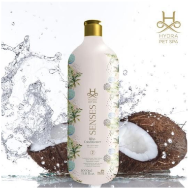 Hydra Pet Spa - Senses Bliss Conditioner - drėkinantis ir regeneruojantis kondicionierius su kokosų vandens ekstraktu, 1l Hydra Pet Spa - Senses Bliss Conditioner - drėkinantis ir regeneruojantis kondicionierius su kokosų vandens ekstraktu, 1l