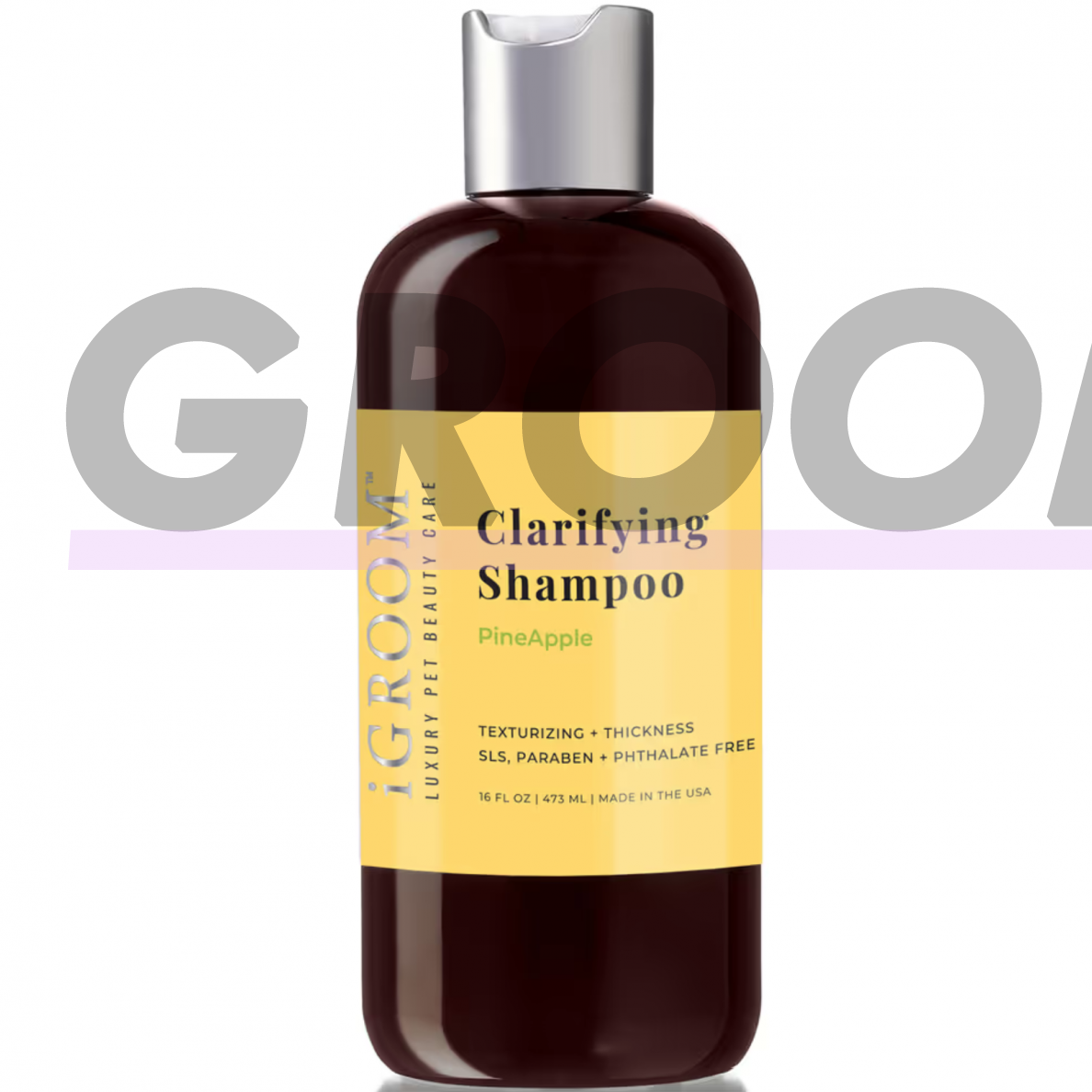 "iGroom Clarifying Pineaple Shampoo" 473ml - valomasis šampūnas šunims ir katėms, ananasų kvapo, koncentratas 1:16 "iGroom Clarifying Pineaple Shampoo" 473ml - valomasis šampūnas šunims ir katėms, ananasų kvapo, koncentratas 1:16