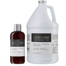 "iGroom Charcoal Keratin Shampoo" - detoksikuojantis ir drėkinantis šampūnas šunims, koncentratas 1:16