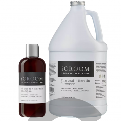 iGroom Charcoal Keratin Shampoo - детоксицирующий и увлажняющий шампунь для собак, концентрат 1:16