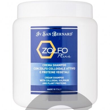 Iv San Bernard Zolfo Plus - лечебный шампунь против перхоти для собак, в креме, с серой и протеинами, для устранения перхоти, себореи 1