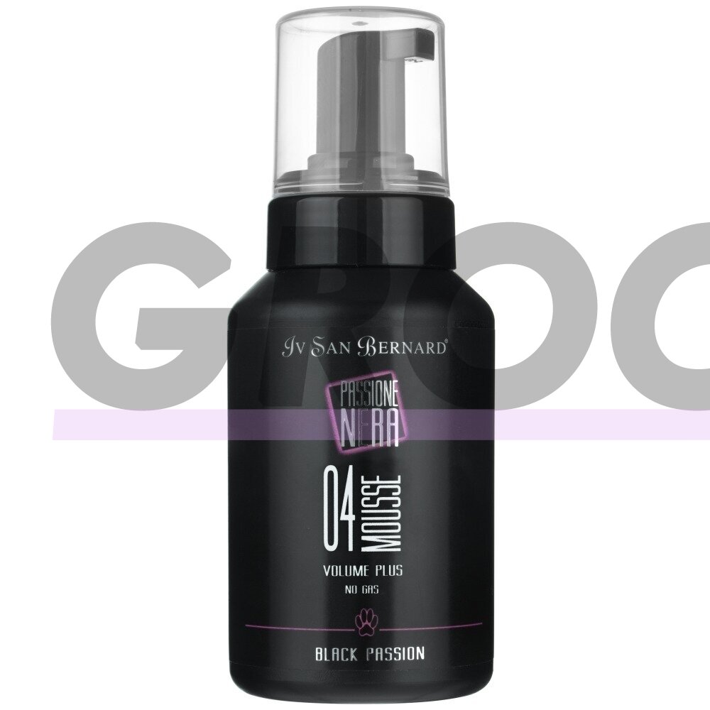 Iv San Bernard Black Passion 04 No Gas Mousse 250ml - мусс для увеличения объема шерсти, с аргановым маслом Iv San Bernard Black Passion 04 No Gas Mousse 250ml - мусс для увеличения объема шерсти, с аргановым маслом
