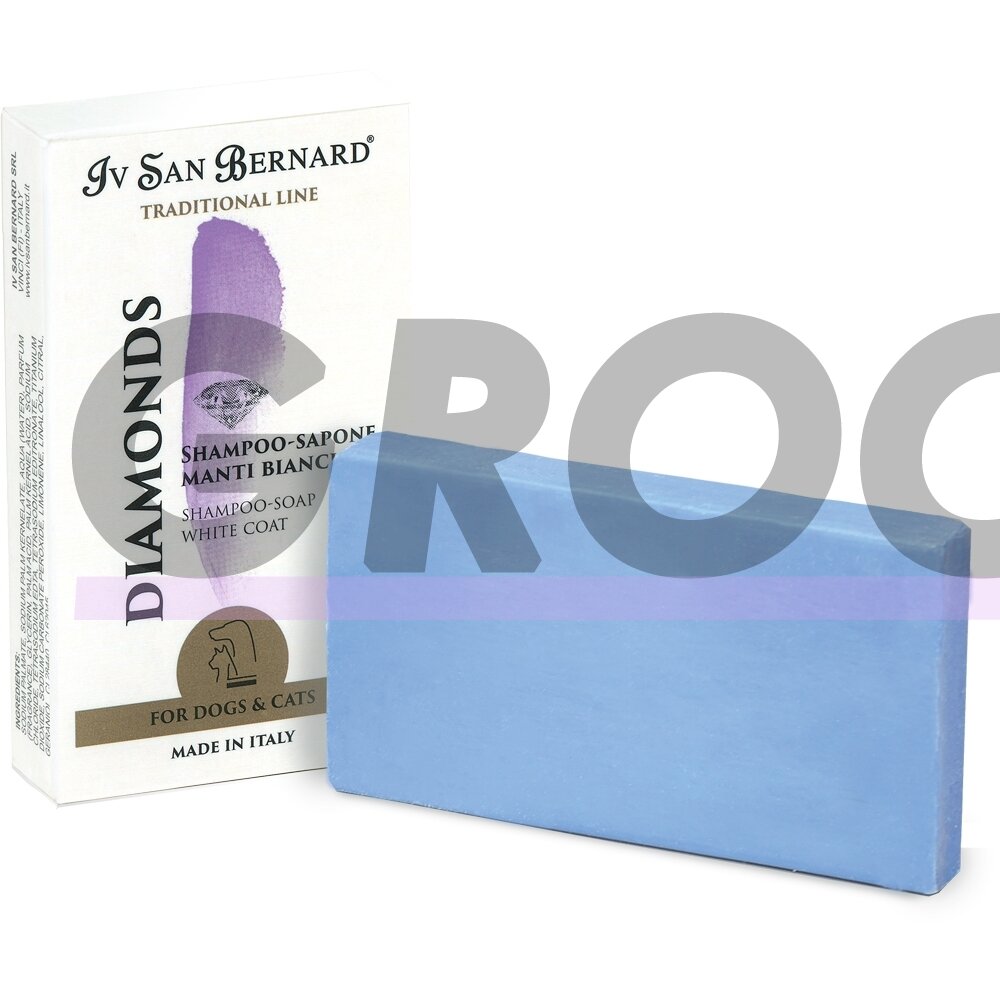 Iv San Bernard Diamonds 75g - deimantinis muilas balto kailio pageltimui šalinti, šampūnas Iv San Bernard Diamonds 75g - deimantinis muilas balto kailio pageltimui šalinti, šampūnas