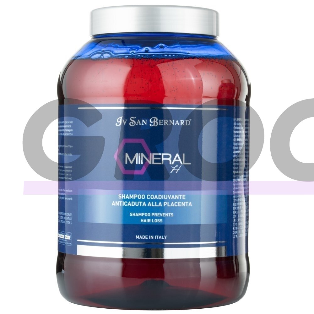 Iv San Bernard Mineral H Shampoo - mineralinis šampūnas nuo šunų plaukų slinkimo su placentos ekstraktu - talpa: 3L