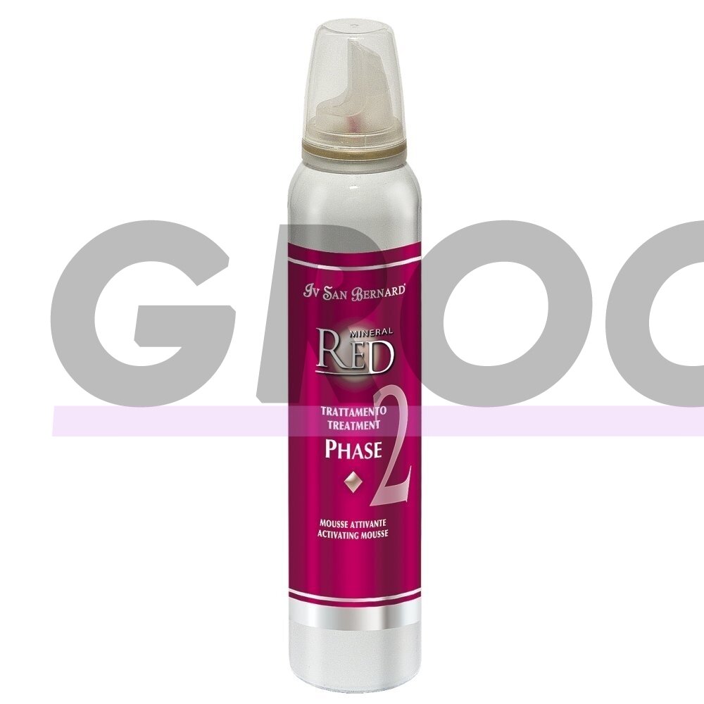 Iv San Bernard Mineral Red Activating Mousse Treatment Phase 2 200ml - Nr. 2 putos aktyvuojanti restruktūrizavimo priemonė šunims ir katėms Iv San Bernard Mineral Red Activating Mousse Treatment Phase 2 200ml - Nr. 2 putos aktyvuojanti restruktūrizavimo priemonė šunims ir katėms