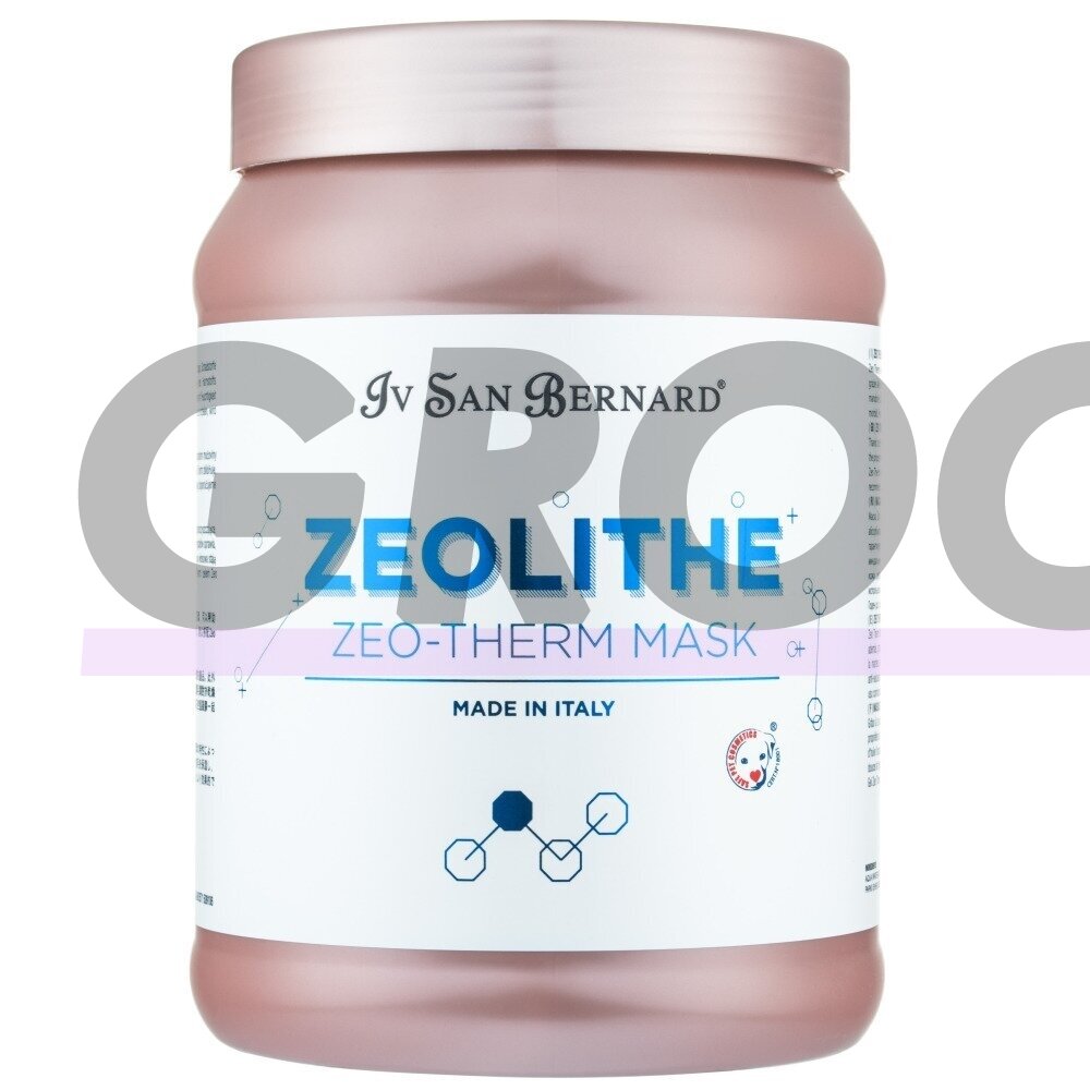 Iv San Bernard Zeolithe Zeo-Therm kaukė 1L - labai drėkinanti, antioksidacinė kaukė visų tipų kailiui, su karbamidu, ceolitu, saldžiųjų migdolų aliejumi, taukmedžio sviestu