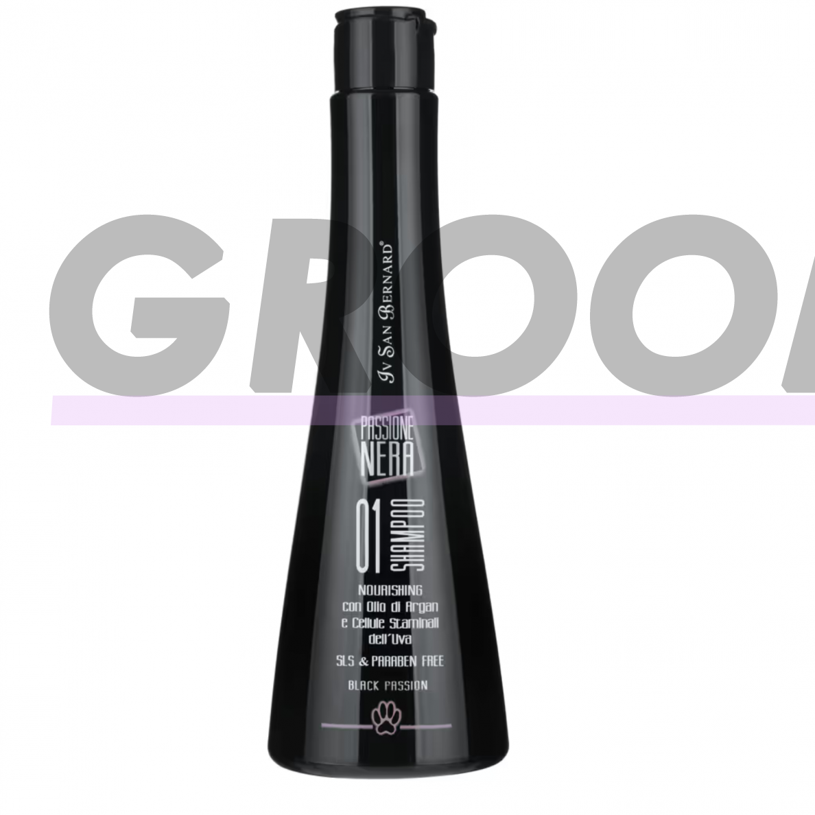 Iv San Bernard Black Passion 01 Shampoo - šampūnas šunims su argano aliejumi ir jūros dumblių ekstraktais - talpa: 250ml