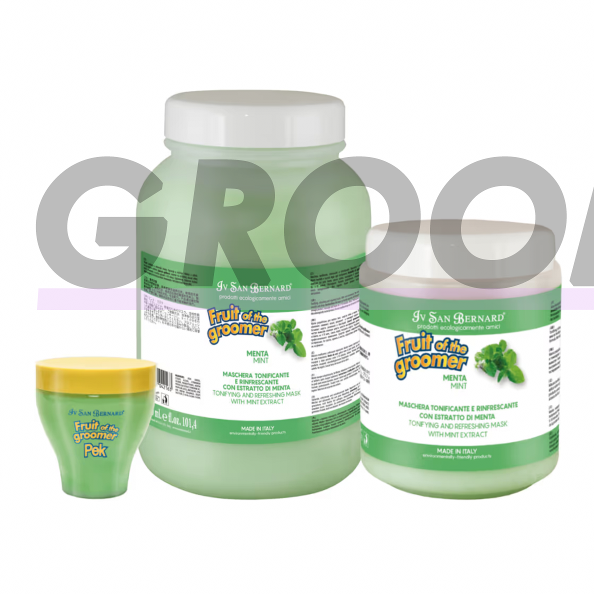 Iv San Bernard Fruit of Groomer Menta Mask - тонизирующая и освежающая маска для собак и кошек, для всех типов шерсти, с экстрактом мяты Iv San Bernard Fruit of Groomer Menta Mask - тонизирующая и освежающая маска для собак и кошек, для всех типов шерсти, с экстрактом мяты