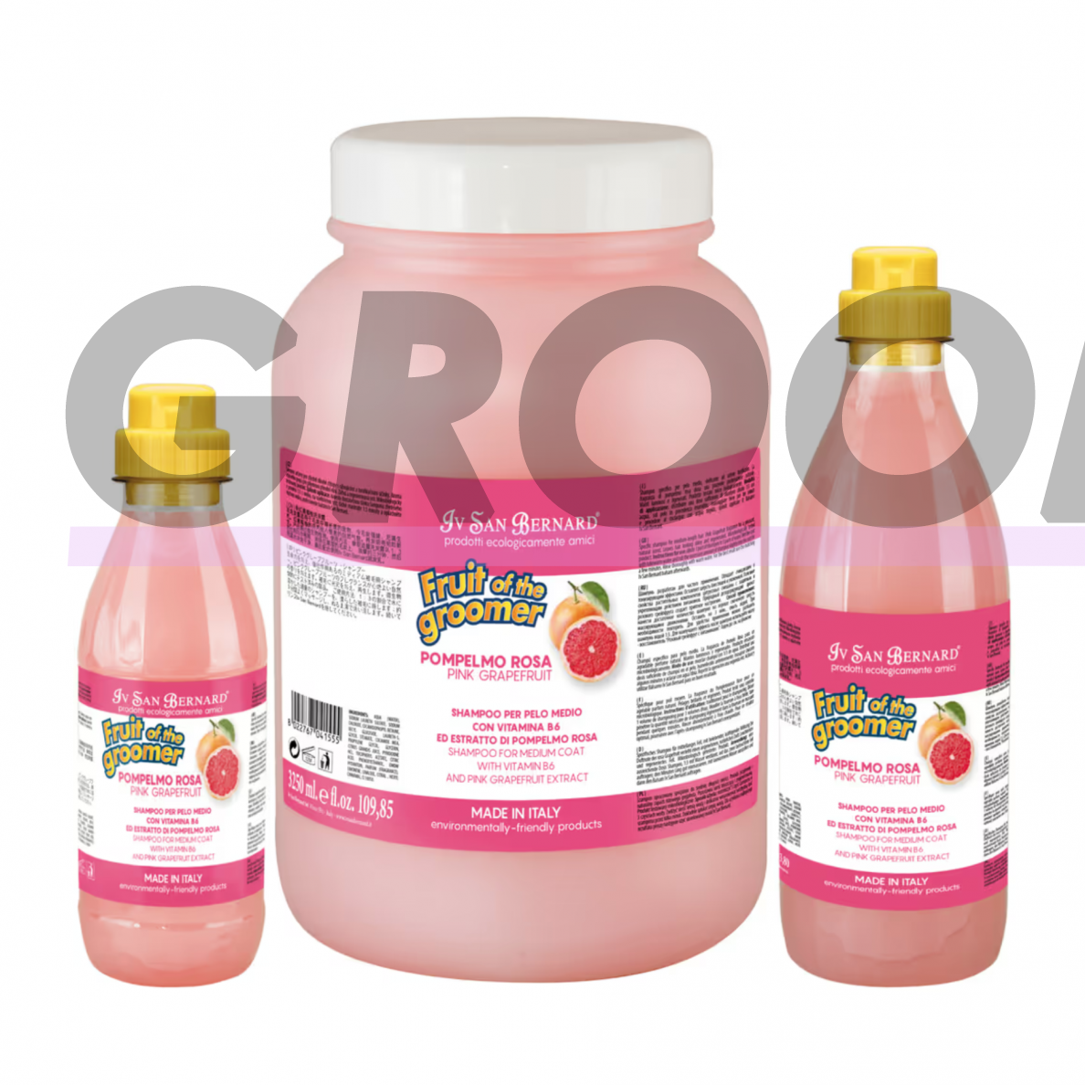 Iv San Bernard Fruit of the Groomer Pink Grapefruit Shampoo - Шампунь с розовым грейпфрутом для полудлинной шерсти, для собак и кошек, концентрат 1:3