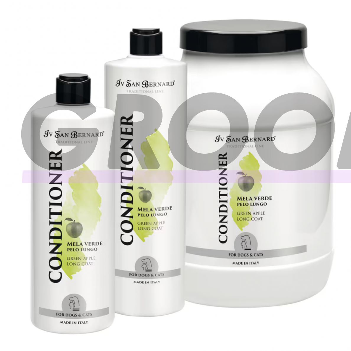 Iv San Bernard Mela Verde Green Apple Conditioner - žalių obuolių kondicionierius ilgaplaukėms veislėms Iv San Bernard Mela Verde Green Apple Conditioner - žalių obuolių kondicionierius ilgaplaukėms veislėms