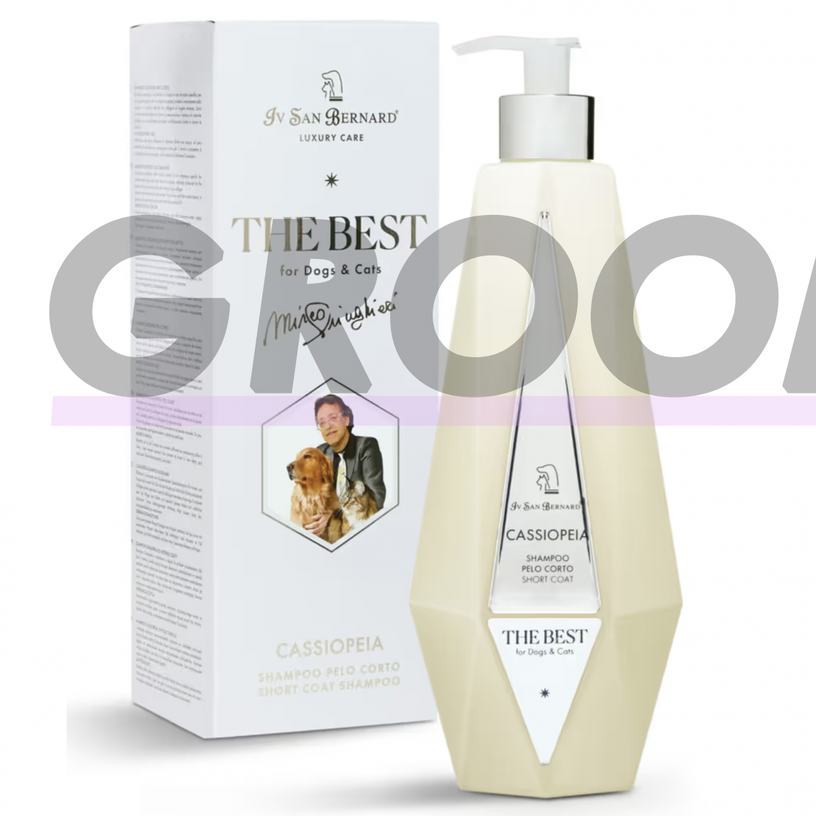 Iv San Bernard The Best Cassiopeia Shampoo - šampūnas trumpaplaukiams šunims ir katėms su augaliniu kolagenu