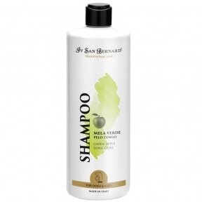 Iv San Bernard Mela Verde Green Apple Shampoo - žalių obuolių šampūnas ilgaplaukėms veislėms - 500ml