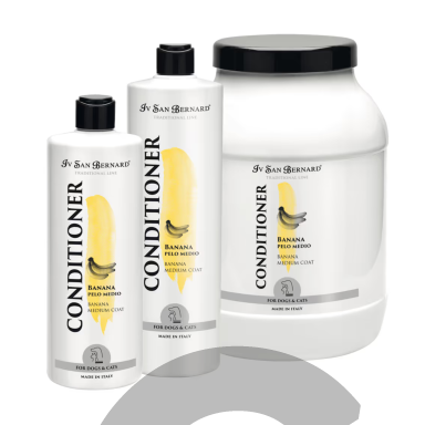 Iv San Bernard Banana Conditioner - Bananų kondicionierius šunims ir katėms su pusilgiais ir šiurkščiais plaukais Iv San Bernard Banana Conditioner - Bananų kondicionierius šunims ir katėms su pusilgiais ir šiurkščiais plaukais