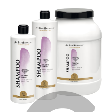 Iv San Bernard Cristal Clean Shampoo - šampūnas baltam ir šviesiam kailiui - talpa: 500ml Iv San Bernard Cristal Clean Shampoo - šampūnas baltam ir šviesiam kailiui - talpa: 500ml