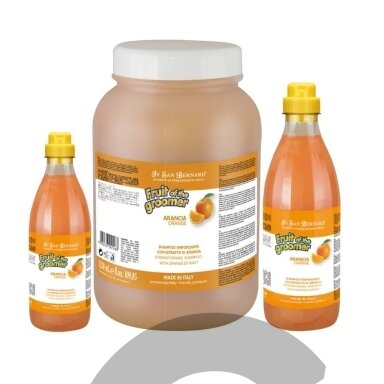 Iv San Bernard Fruit of the Groomer Orange Shampoo - apelsinų šampūnas šunims ir katėms, stiprinantis ir subalansuojantis riebalų išsiskyrimą, koncentratas 1:3