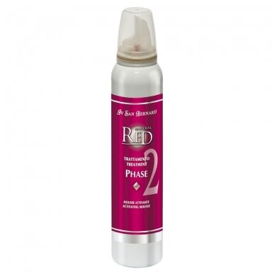 Iv San Bernard Mineral Red Activating Mousse Treatment Phase 2 200ml - Nr. 2 putos aktyvuojanti restruktūrizavimo priemonė šunims ir katėms