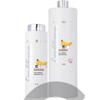 Iv San Bernard SLS Free Banana Conditioner - bananų kondicionierius šunims su vidutinio ilgumo plaukais, be SLS