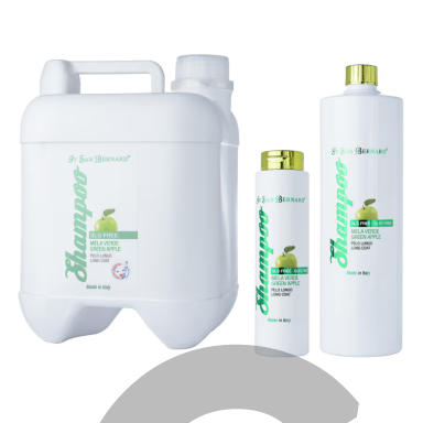 Iv San Bernard SLS Free Green Apple Shampoo - šampūnas su žaliaisiais obuoliais ilgaplaukiams šunims ir katėms, be SLS