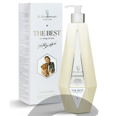 Iv San Bernard The Best Cassiopeia Shampoo - šampūnas trumpaplaukiams šunims ir katėms su augaliniu kolagenu
