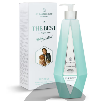 Iv San Bernard The Best Pegasus Shampoo - šampūnas ilgaplaukiams šunims ir katėms, su Dedešvos (Malvos) ekstraktu