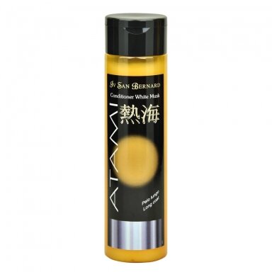 Iv San Bernard Atami White Musk Conditioner 300ml - minkštinantis, restruktūrizuojantis kondicionierius ilgam šunų ir kačių kailiui, muskuso kvapo.